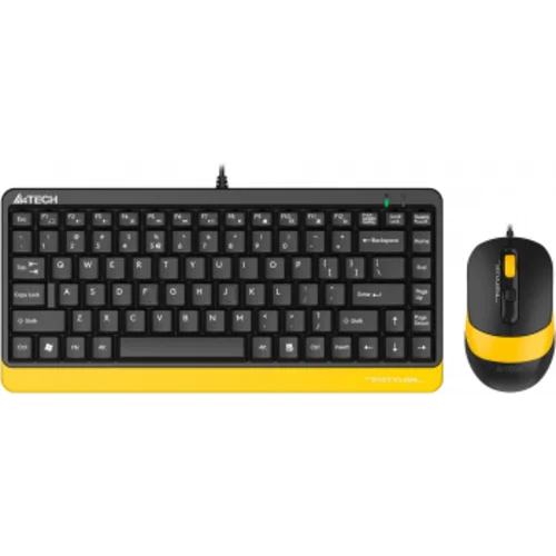 Клавиатура + мышь A4Tech Fstyler F1110 клав:чер/желтый мышь:чер/желтый USB Multimedia (F1110 BUMBLEBEE)